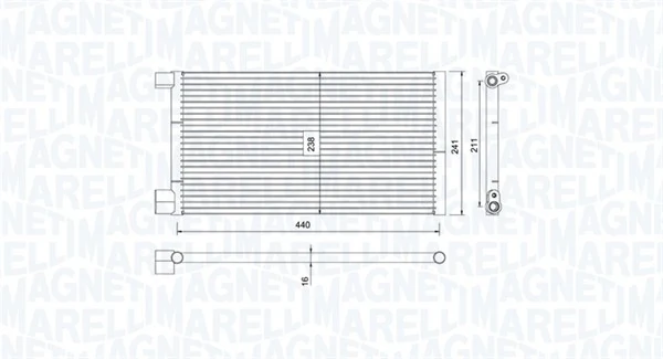Kondensaator, kliimaseade MAGNETI MARELLI 350203731000