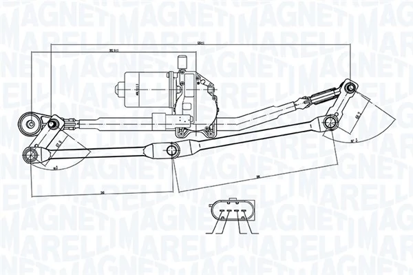 Klaasipuhastussüsteem MAGNETI MARELLI 064351765010